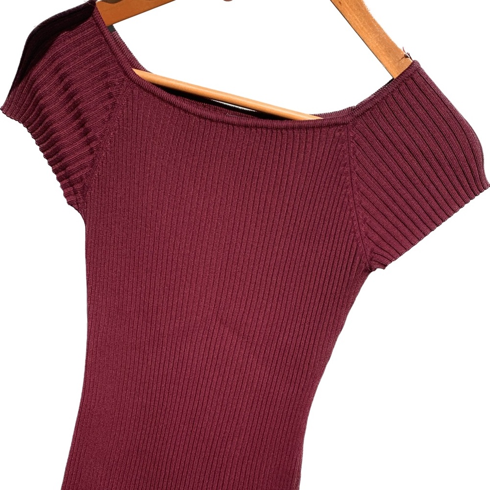 Burgundy Ribbed Top - Picture 7 of 7